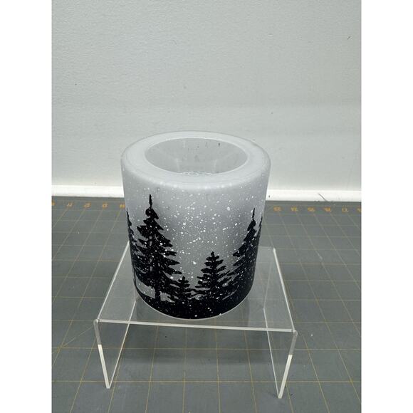 Scentsy Wildlife Mini Plugin Wax Warmer Frosted Glass Nightlight Deer Trees - Picture 8 of 10